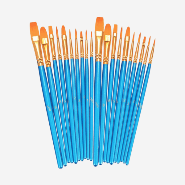 BOSOBO Paint Brushes Set, 2 Pack 20 Pcs Round-Pointed